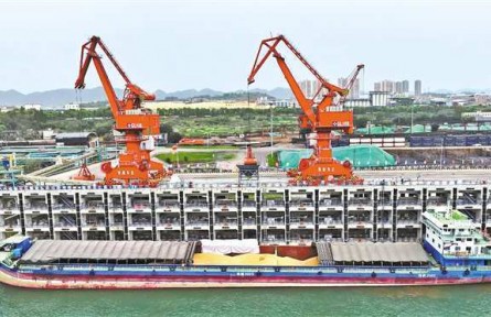 重慶最大糧油碼頭開(kāi)港 年吞吐能力360萬(wàn)噸